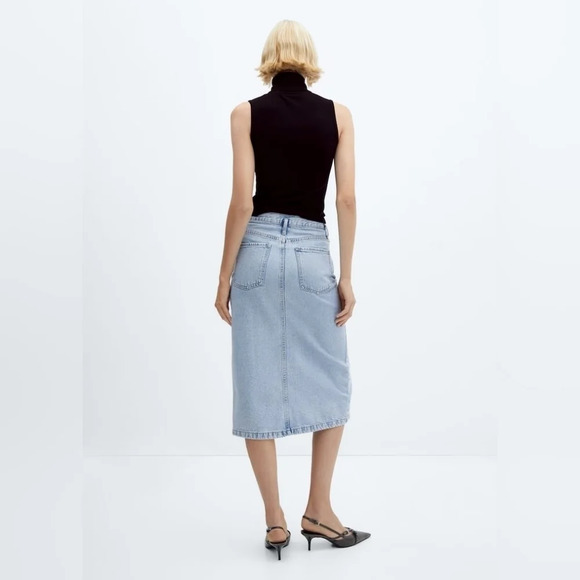 Mango  [M] Denim midi-skirt - Picture 3 of 11